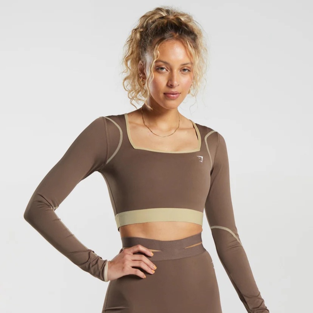 Gymshark Contrast Long Sleeve crop top